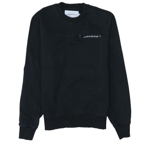 Mens UK Size S Calvin Klein Jeans Black Pullover Sweatshirt