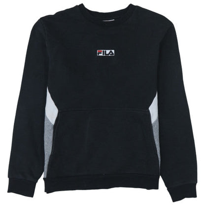 Mens UK Size M FILA Black Pullover Sweatshirt