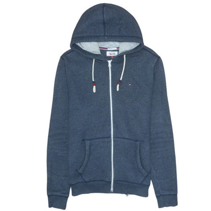 Mens UK Size L Hilfiger Denim Blue Full Zip Hoodie