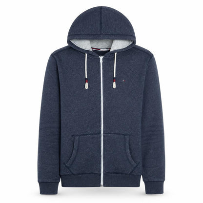 Mens UK Size L Hilfiger Denim Blue Full Zip Hoodie