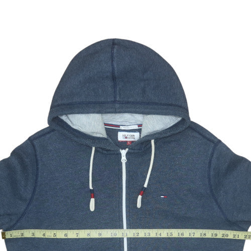 Mens UK Size L Hilfiger Denim Blue Full Zip Hoodie