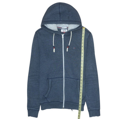Mens UK Size L Hilfiger Denim Blue Full Zip Hoodie