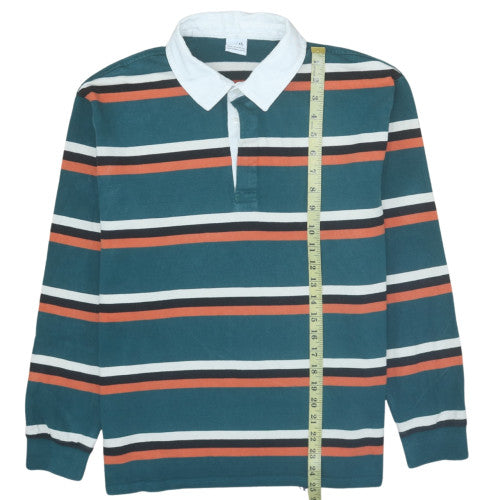 Mens UK Size M Zara Multicoloured Henley Sweatshirt