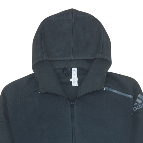 Mens UK Size M adidas Black Full Zip Hoodie