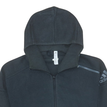 Mens UK Size M adidas Black Full Zip Hoodie
