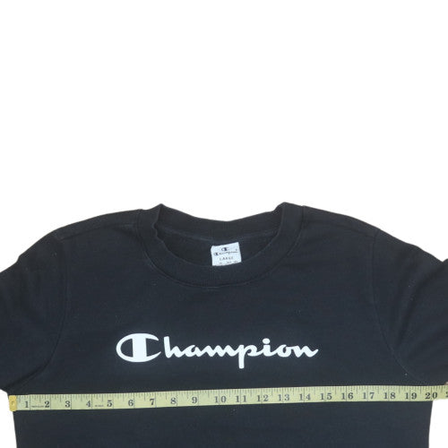 Mens UK Size L Champion Black Pullover Sweatshirt