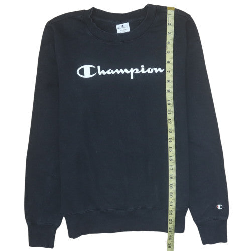 Mens UK Size L Champion Black Pullover Sweatshirt