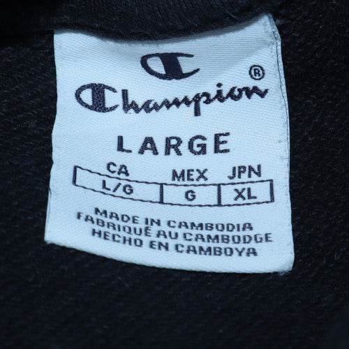 Mens UK Size L Champion Black Pullover Sweatshirt