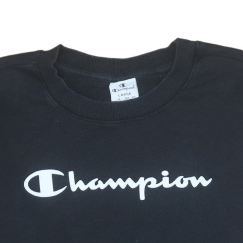 Mens UK Size L Champion Black Pullover Sweatshirt