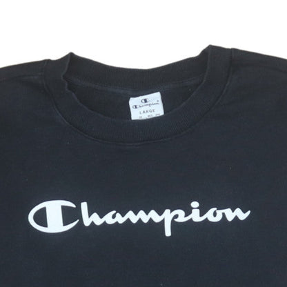 Mens UK Size L Champion Black Pullover Sweatshirt