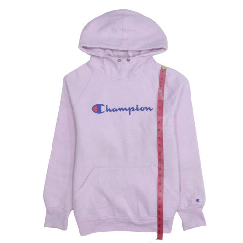 Womens UK Size S Champion Pink Pullover Hoodie
