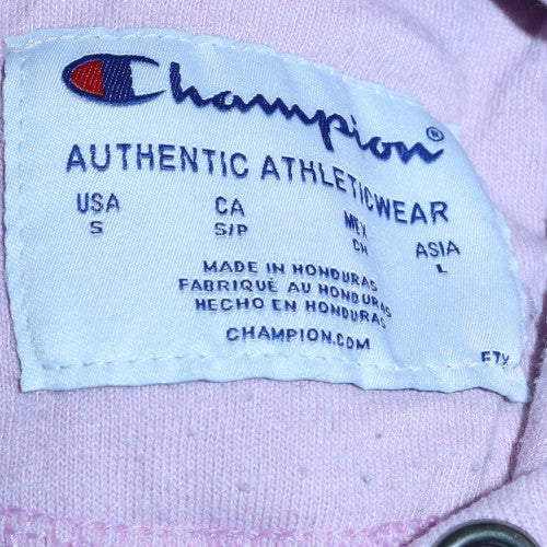 Womens UK Size S Champion Pink Pullover Hoodie