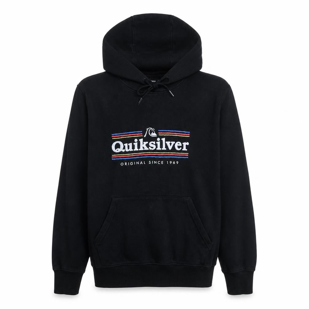 Mens UK Size S Quiksilver Black Pullover Hoodie