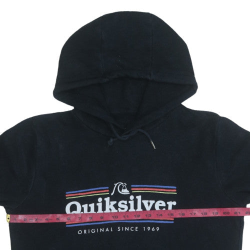 Mens UK Size S Quiksilver Black Pullover Hoodie