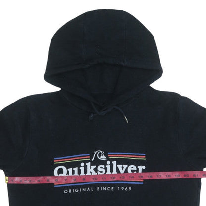 Mens UK Size S Quiksilver Black Pullover Hoodie