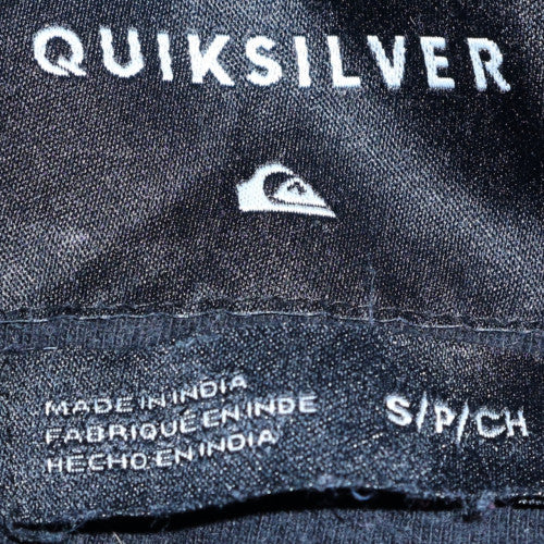 Mens UK Size S Quiksilver Black Pullover Hoodie