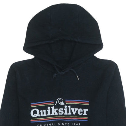 Mens UK Size S Quiksilver Black Pullover Hoodie