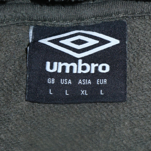 Mens UK Size L Umbro Green Pullover Hoodie