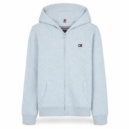Front view of Tommy Hilfiger boys’ grey full zip hoodie 11-12 years cotton blend