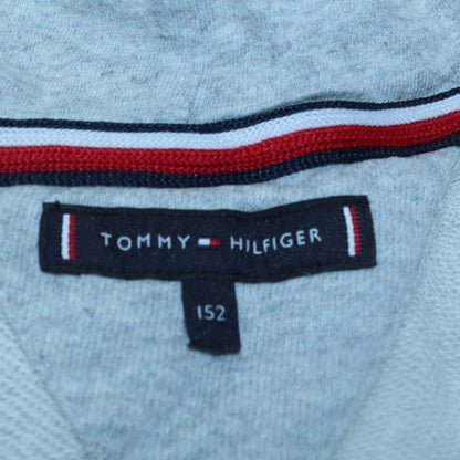 Tommy Hilfiger Boys Grey Full Zip Hoodie 11-12 Years Cotton Blend