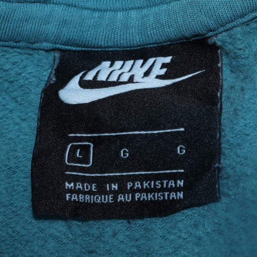 Womens UK Size L Nike Blue Pullover Hoodie
