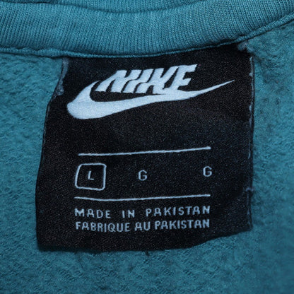 Womens UK Size L Nike Blue Pullover Hoodie