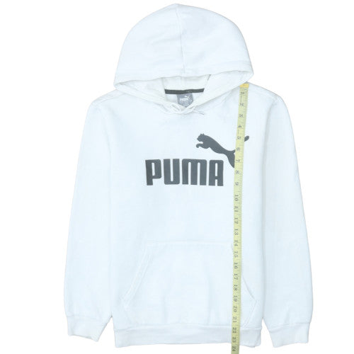 Mens UK Size S PUMA White Pullover Hoodie