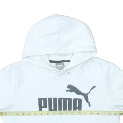 Mens UK Size S PUMA White Pullover Hoodie