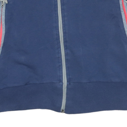 Womens UK Size L adidas Blue Full Zip Hoodie