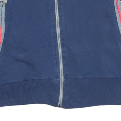 Womens UK Size L adidas Blue Full Zip Hoodie