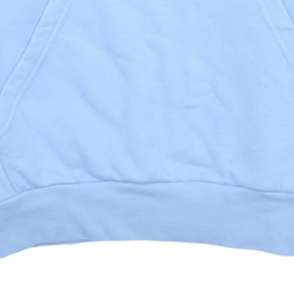Adidas Girls Blue Pullover Hoodie Size 14 Years Fleece Logo Hooded Sweatshirt
