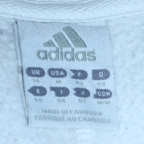 Womens UK Size 14 adidas Blue Pullover Sweatshirt