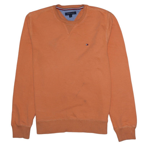 Mens UK Size M Tommy Hilfiger Orange Pullover Sweatshirt