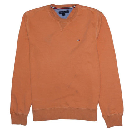 Mens UK Size M Tommy Hilfiger Orange Pullover Sweatshirt