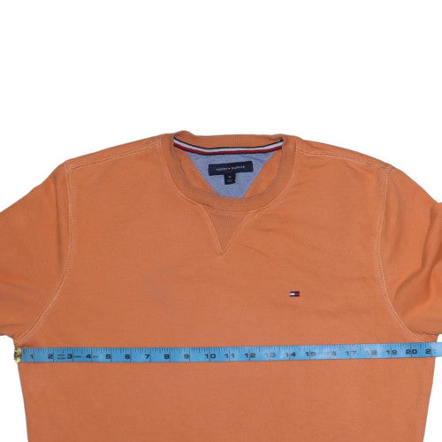 Mens UK Size M Tommy Hilfiger Orange Pullover Sweatshirt