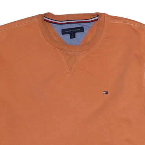 Mens UK Size M Tommy Hilfiger Orange Pullover Sweatshirt