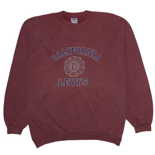 Mens UK Size L Levi's Red Pullover Sweatshirt