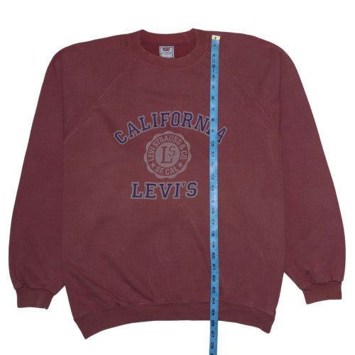 Mens UK Size L Levi's Red Pullover Sweatshirt