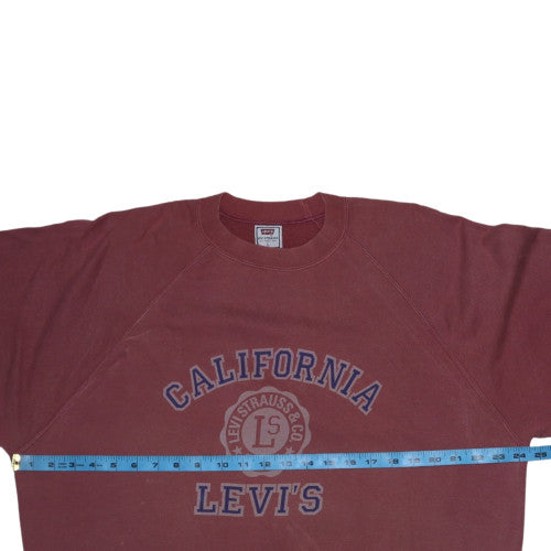 Mens UK Size L Levi's Red Pullover Sweatshirt