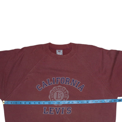 Mens UK Size L Levi's Red Pullover Sweatshirt