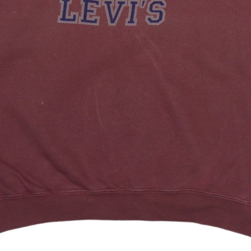 Mens UK Size L Levi's Red Pullover Sweatshirt