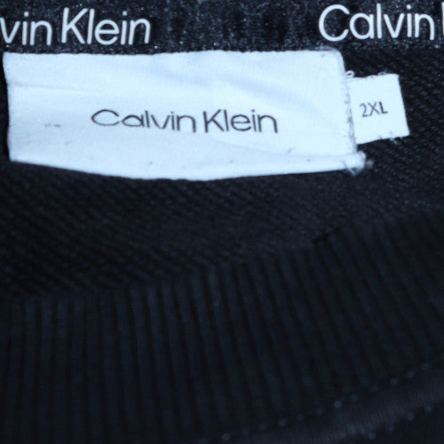 Womens UK Size 2XL Calvin Klein Black Pullover Sweatshirt