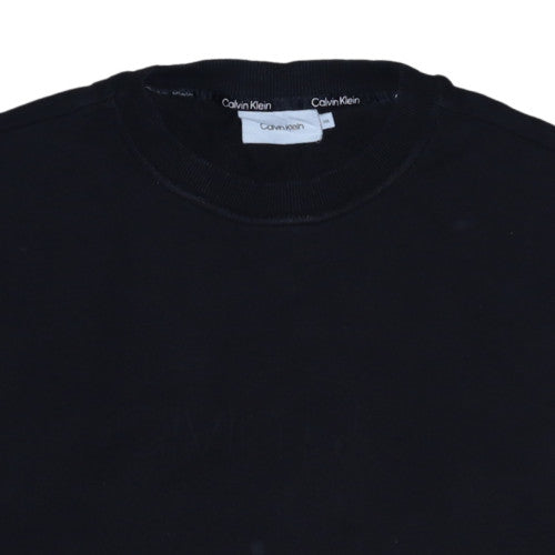 Womens UK Size 2XL Calvin Klein Black Pullover Sweatshirt
