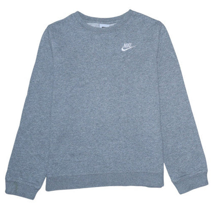 Nike Boys Grey Crew Neck Pullover Sweatshirt L 147-158cm Classic Fit