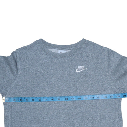 Nike Boys Grey Crew Neck Pullover Sweatshirt L 147-158cm Classic Fit
