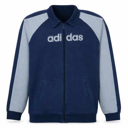 Mens UK Size L adidas Blue Full Zip Sweatshirt