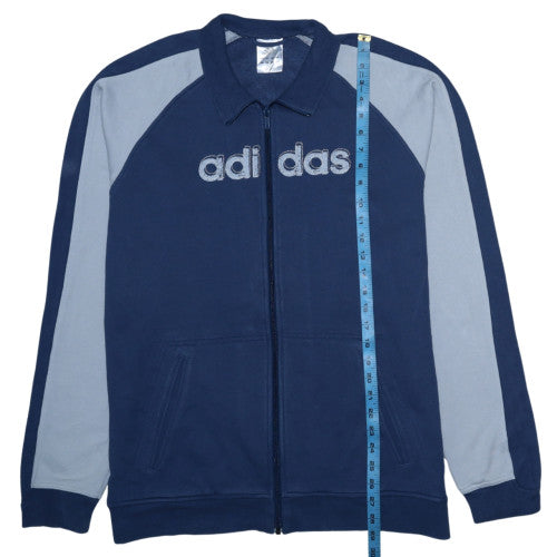 Mens UK Size L adidas Blue Full Zip Sweatshirt