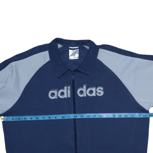 Mens UK Size L adidas Blue Full Zip Sweatshirt