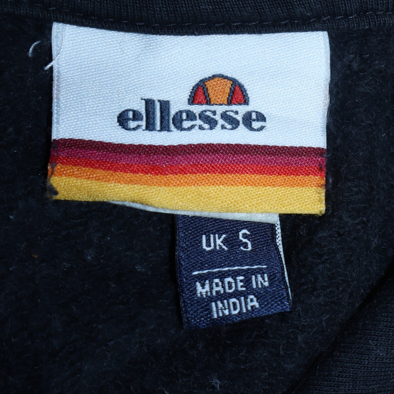 Mens UK Size S ellesse Black Pullover Hoodie