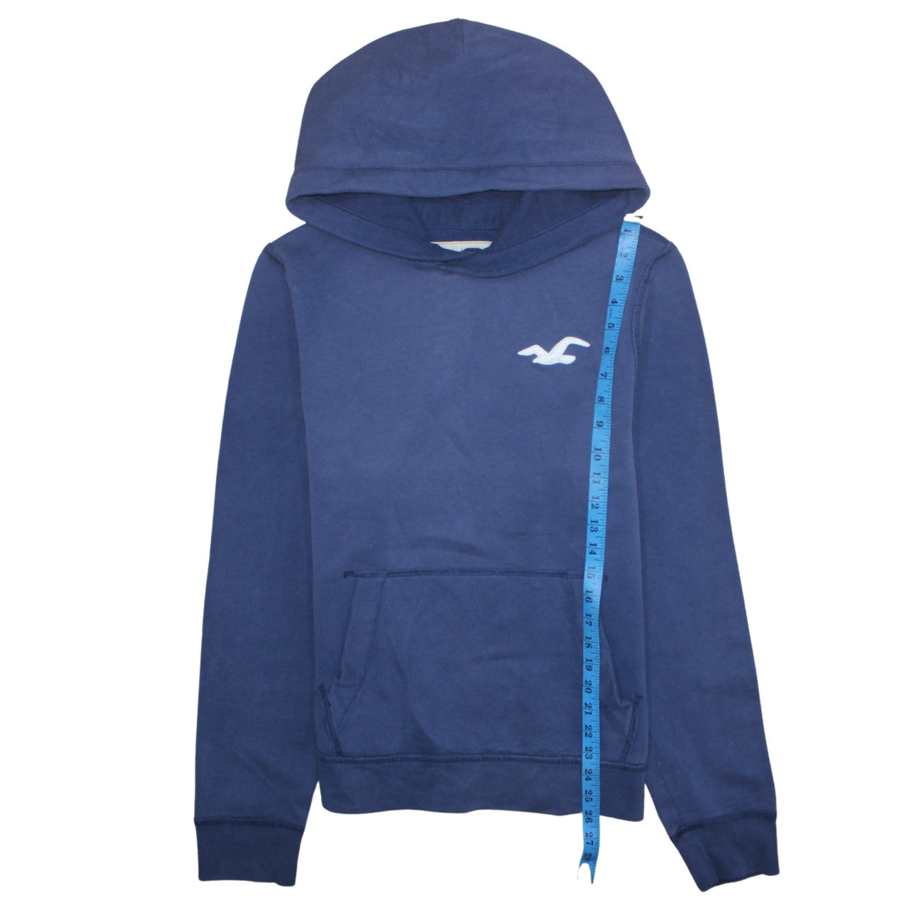 Mens UK Size L Hollister Blue Pullover Hoodie
